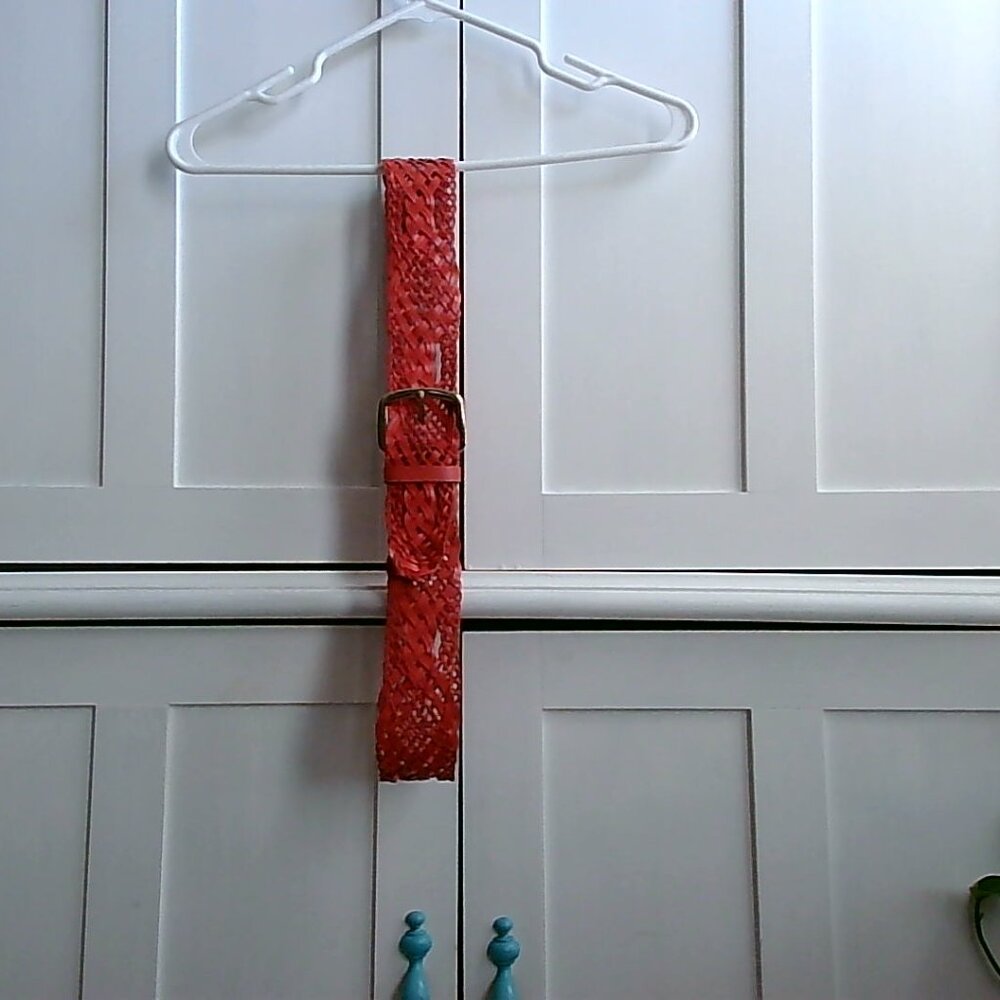 Red Orange Woven Belt